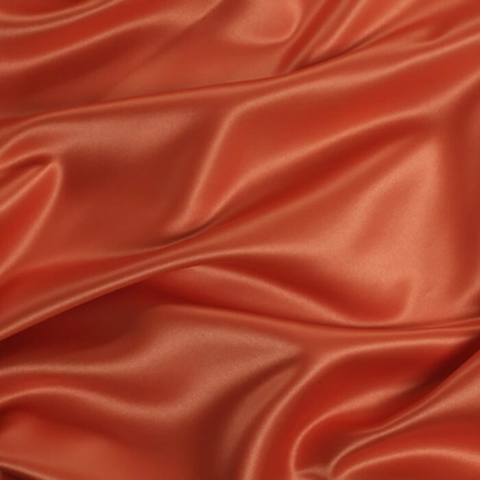 Satin Lamour Solid Table Linen Burnt Orange