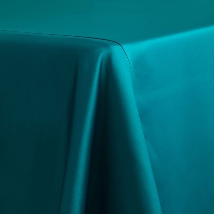 Satin Lamour Solid Table Linen Turquoise