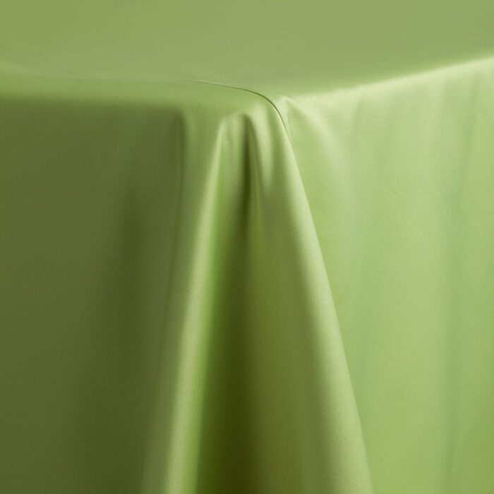 Satin Lamour Solid Table Linen Kiwi Green