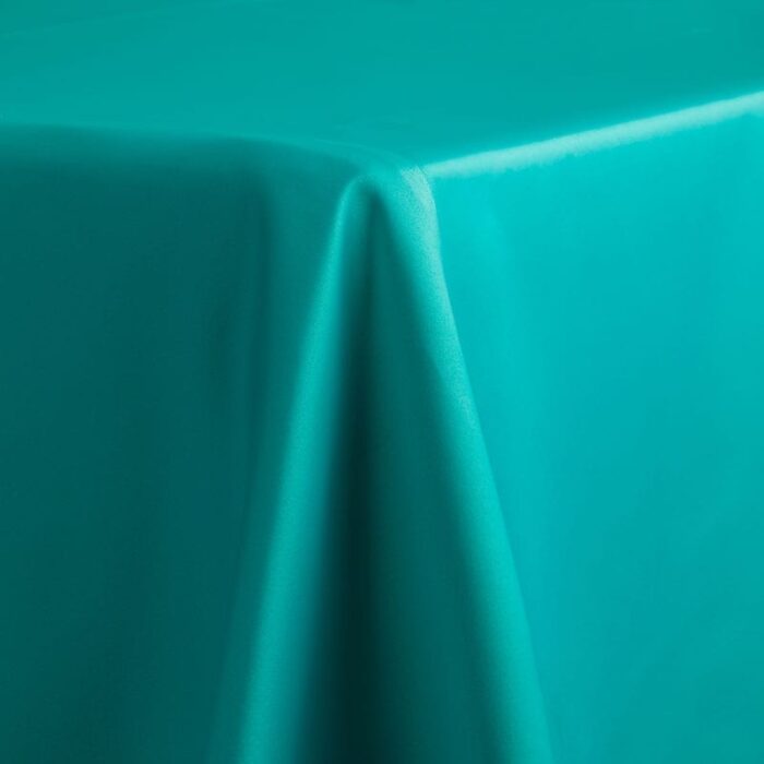 Satin Lamour Solid Table Linen Teal