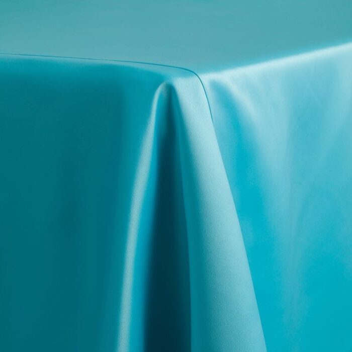 Satin Lamour Solid Table Linen Tiffany