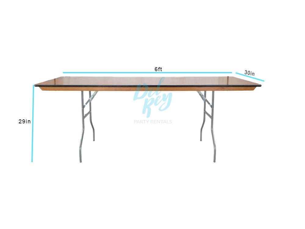 6 Ft X 30 Banquet Table The Party, How Wide Is A Standard 6 Foot Banquet Table