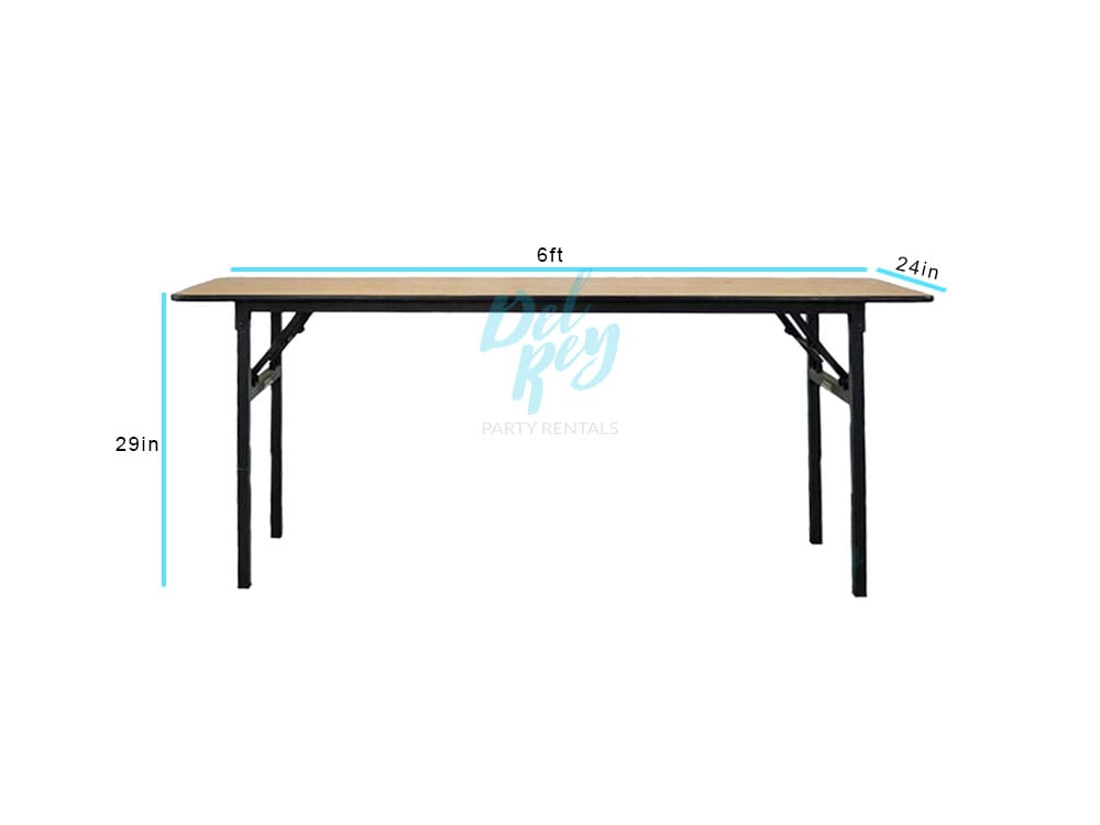 6 ft. x 24 Wide Table The Party Rentals Resource Company