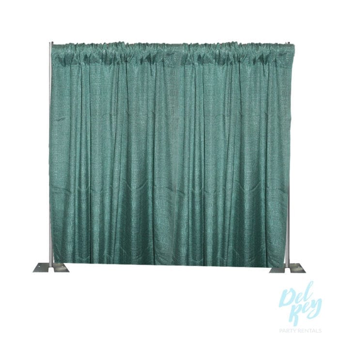 8 ft. Green Banjo Pipe and Drape -per linear ft