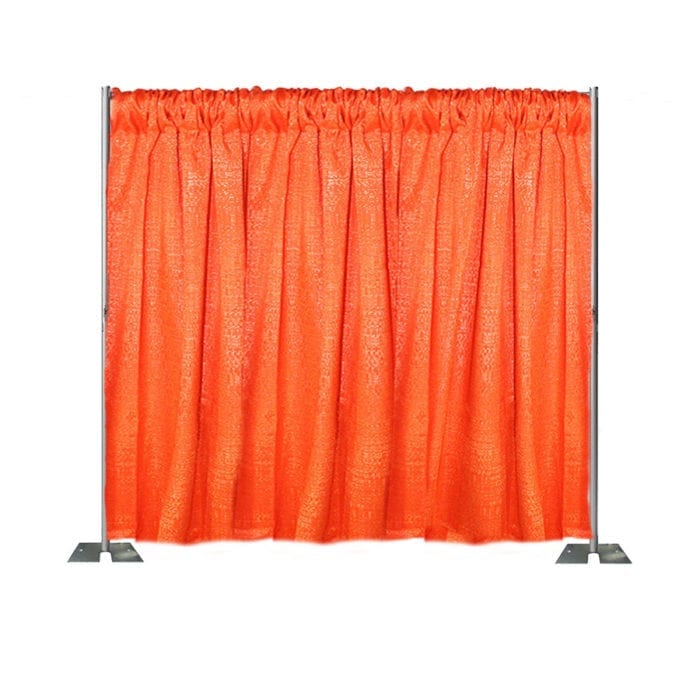 8ft. Orange Banjo Pipe and Drape -per linear ft.