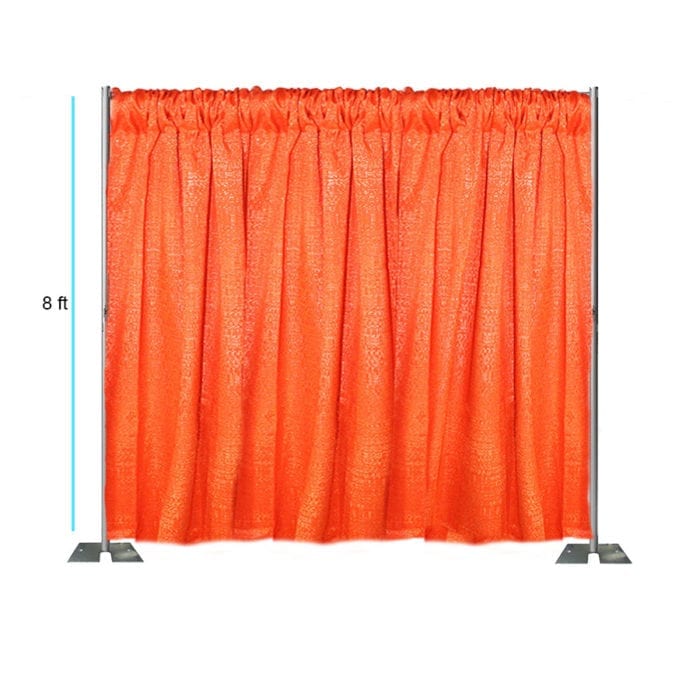 8ft. Orange Banjo Pipe and Drape -per linear ft. - Image 2