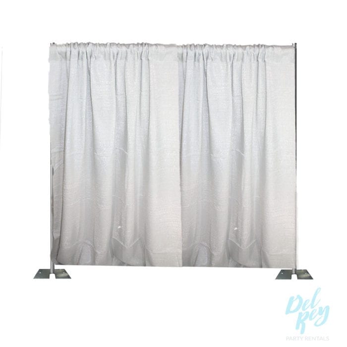 8 ft. White Banjo Pipe and Drape-per linear foot
