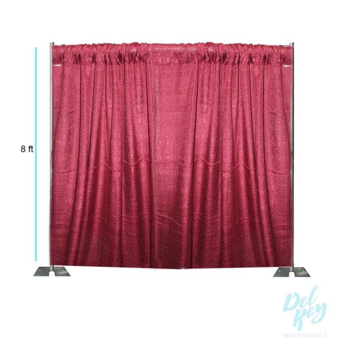 8 ft. High Burgundy Banjo Pipe and Drape -per linear ft. - Image 2