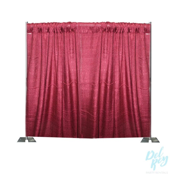 8 ft. High Burgundy Banjo Pipe and Drape -per linear ft.