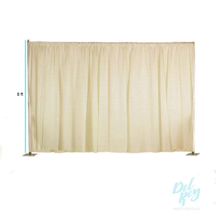 8 ft. High Ivory Banjo Pipe and Drape -per linear ft. - Image 3