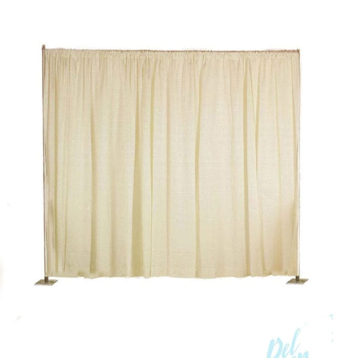 8 ft. High Ivory Banjo Pipe and Drape -per linear ft.