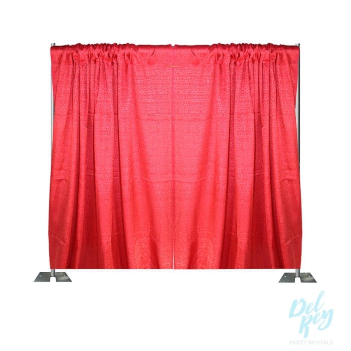 8 ft. High Red Banjo Pipe and Drape -per linear ft.