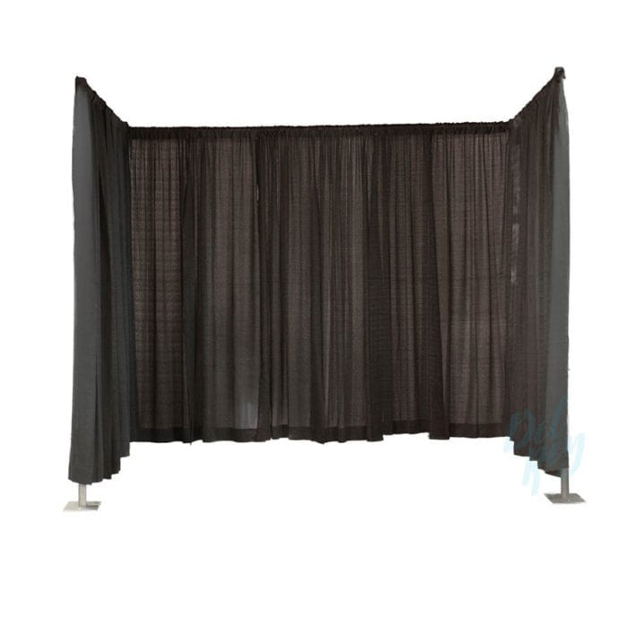 8 ft.High 3 Sided Black Banjo Booth