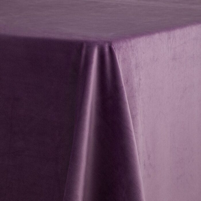French Velvet Solid Table Linen Lavender