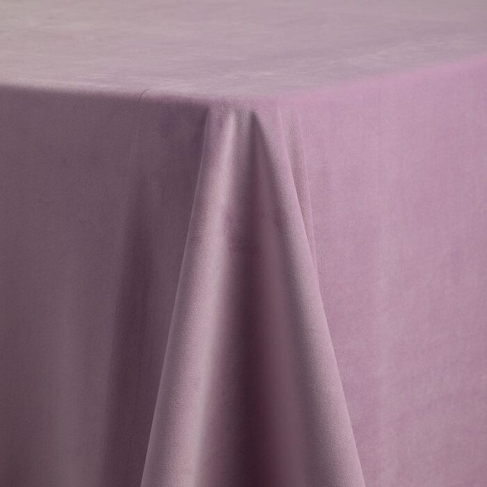 French Velvet Solid Table Linen Lilac