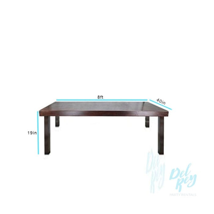 8' X 40" X 19" Refined Wood Table - Image 2
