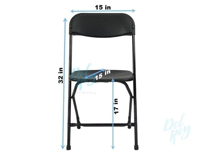 Black Plastic Folding Chair - Image 2