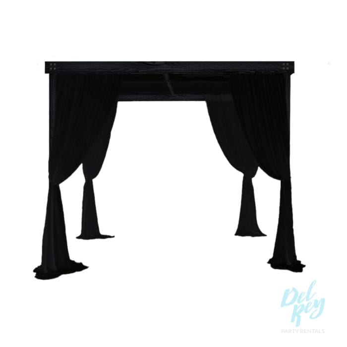 Black Draped Farmhouse Cabana 10'x10'