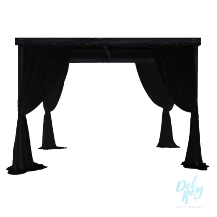 Black Draped Farmhouse Cabana 15'x15'