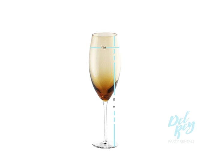 Amber Champagne Glass 8oz - Image 2