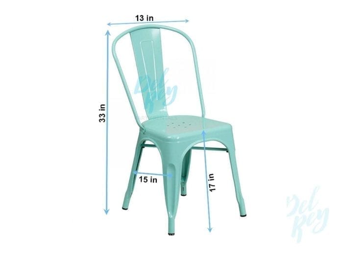 Mint Tolix Style Metal Chair - Image 2