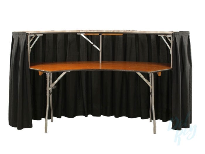 8' Serpentine Skirted Black Bar - Image 4