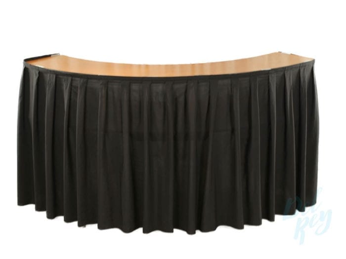 8' Serpentine Skirted Black Bar - Image 3
