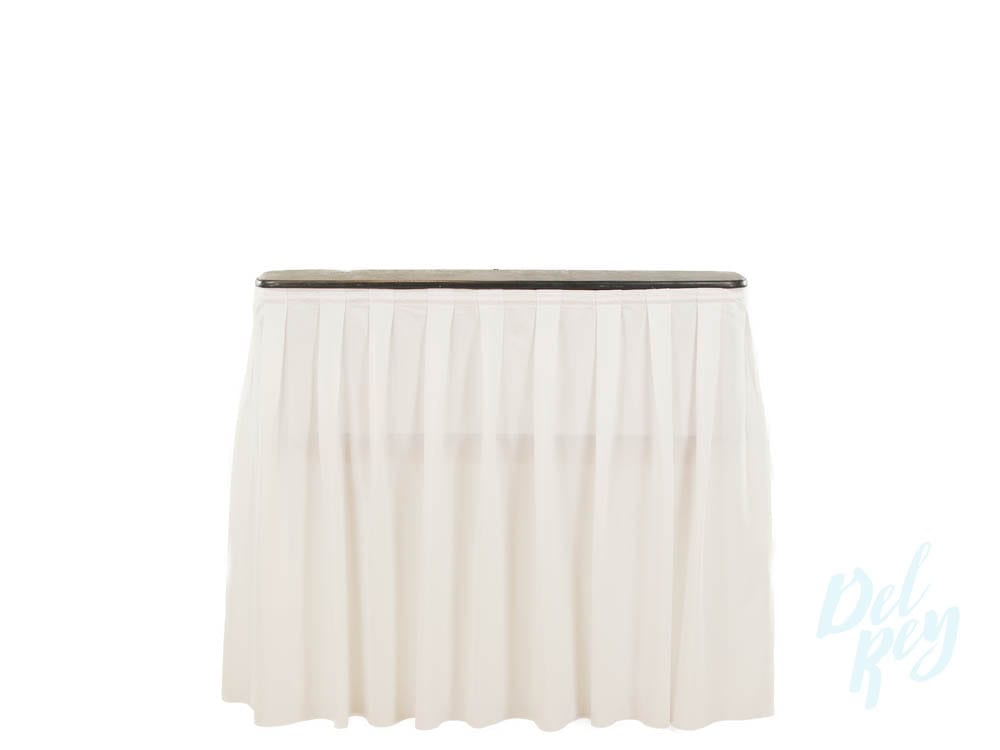 4 Ft. Skirted White Bar