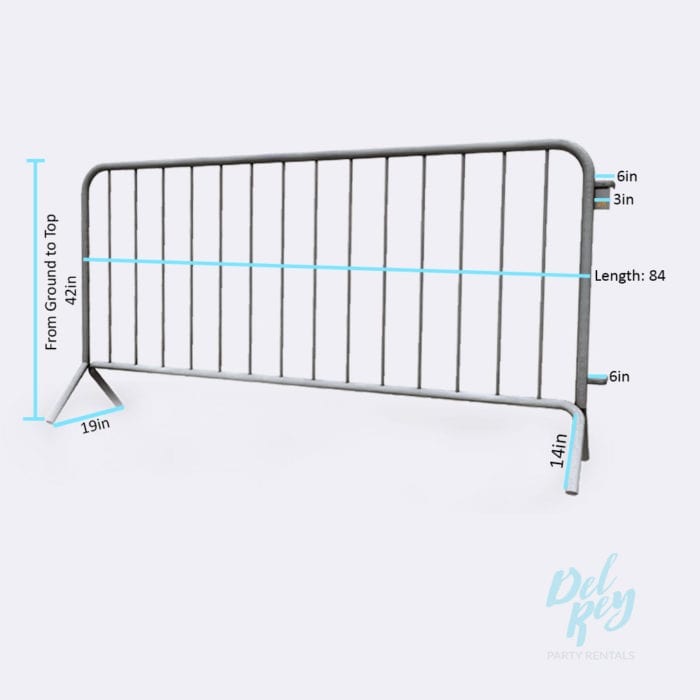 Metal Barricade with White Cover 7ft - Image 2