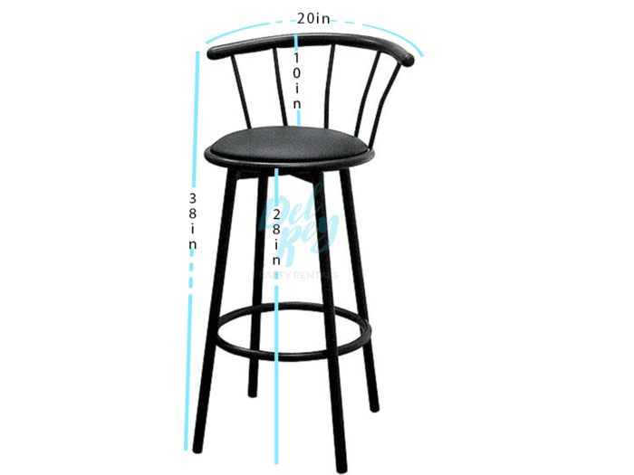 Black Swivel Bar Stool - Image 2