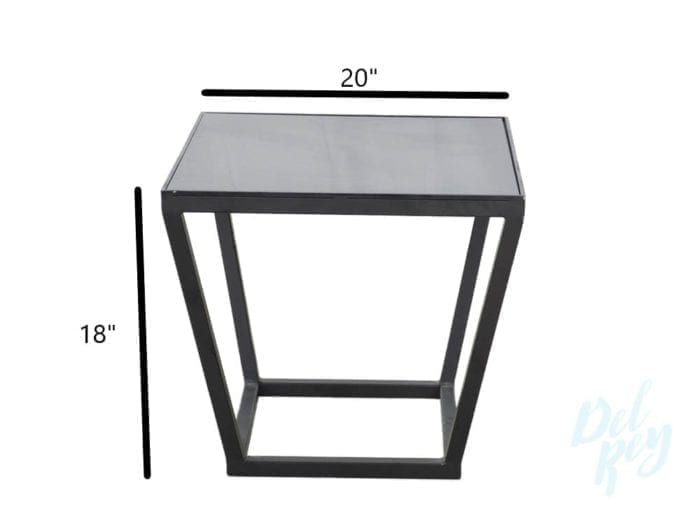 Black Modern Coffee Table 20″ X 20″ X 18″ High - Image 2