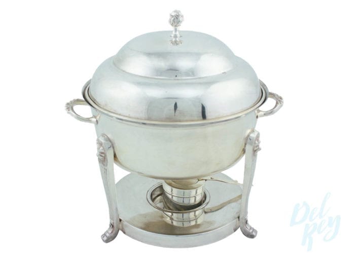 CHAFING DISH SILVER PLATED ROUND 8 QT.