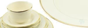 Fine Ivory with Gold Border China