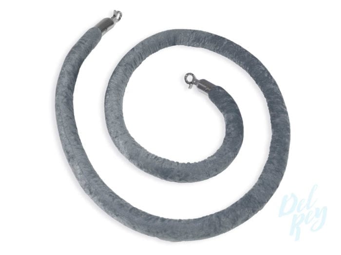 Gray Velvet Stanchion Rope - 6 ft.