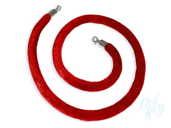 Red Velvet Stanchion Rope -6 ft.