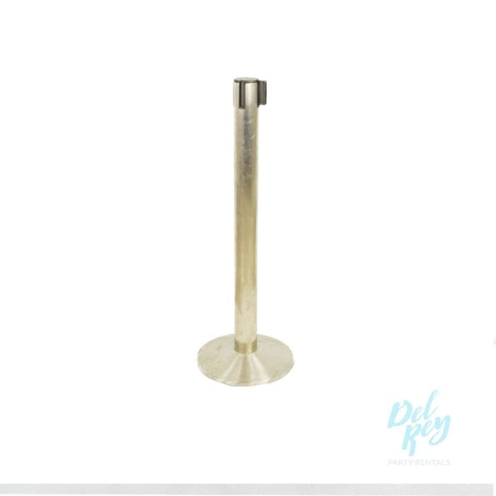 Chromed Retractable Stanchion with Black Belt Beltrac 12ft.