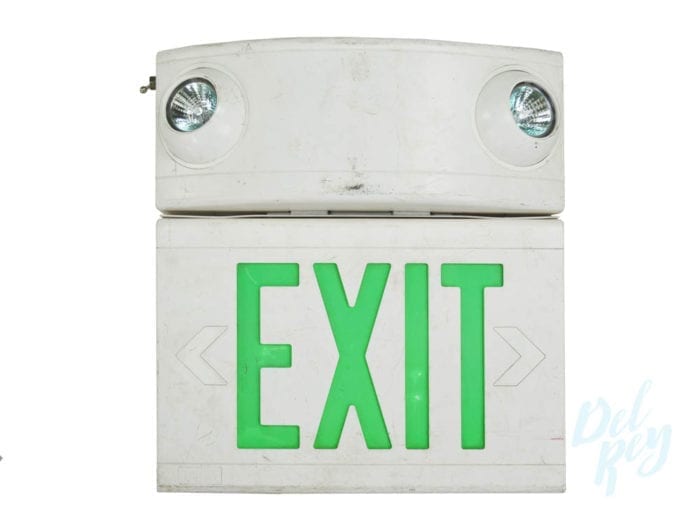 Lighted Exit Sign