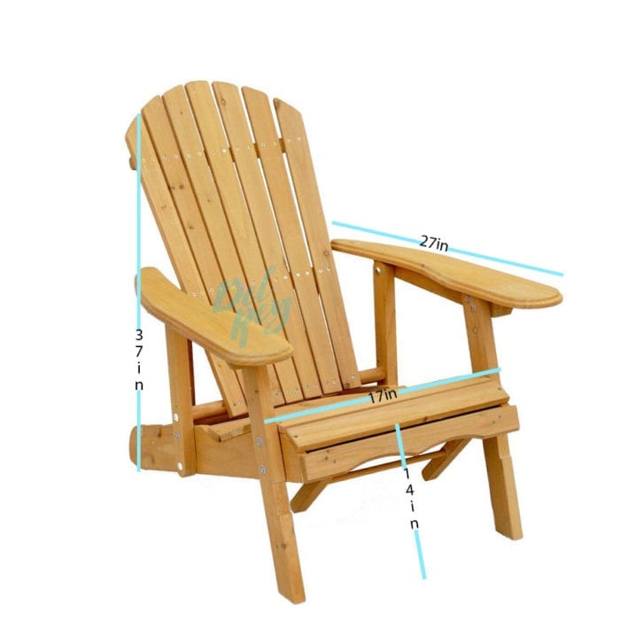 Classic Wood Adirondack Chair - Image 2