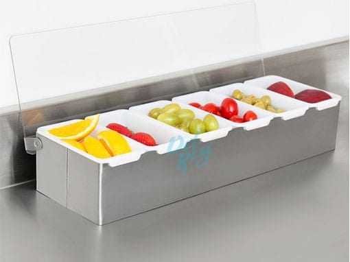 bar 3/4/6 compartment plastic condiment holder/condiment