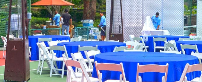 Dinner Party on tennis court!