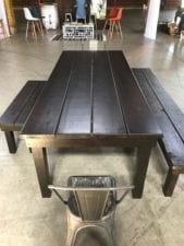 Rustic Dark Brown Farm Table
