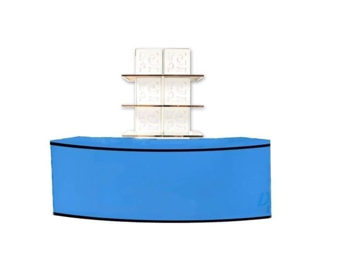 Half Lighted Bar W/ Center Filigree Back Bar