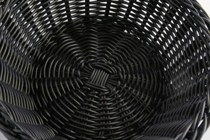 Black  Polypropylene Woven Round Bread Basket - Image 3