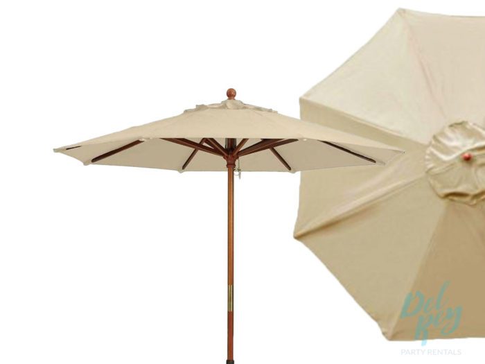 Khaki Market Umbrella 9FT.