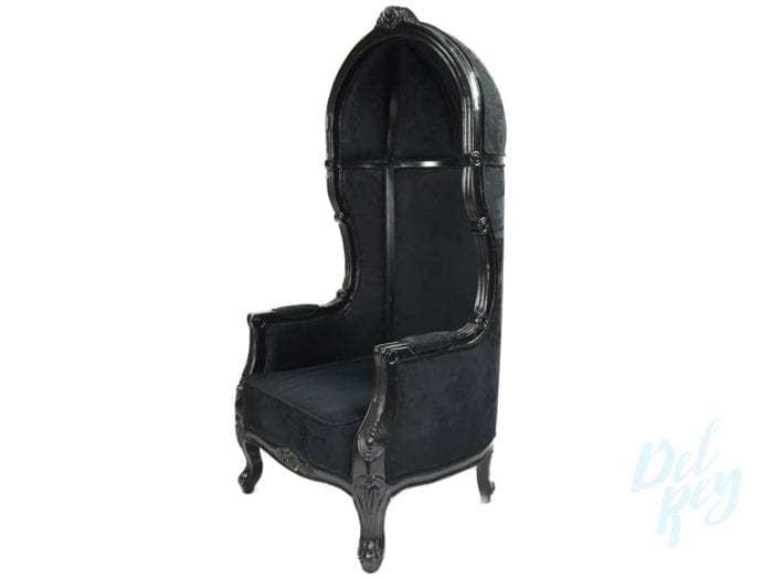 Black Victorian Balloon Chair - Image 2