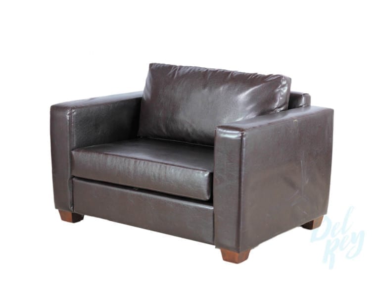 Dark Brown Love Seat - Image 2