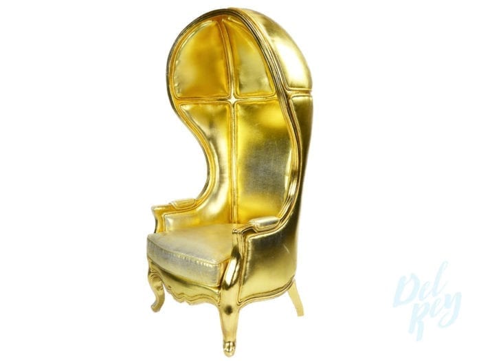 Gold Victorian Balloon Chair - Image 2
