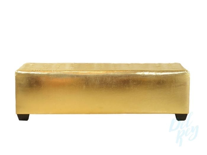 Gold Tufted Lounge Bench