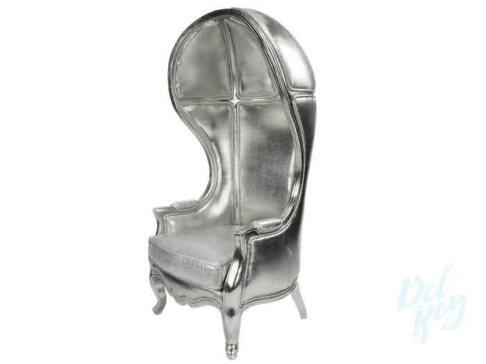 Silver Victorian Balloon Chair - Image 2