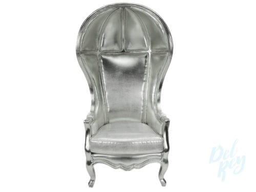 Silver Victorian Balloon Chair